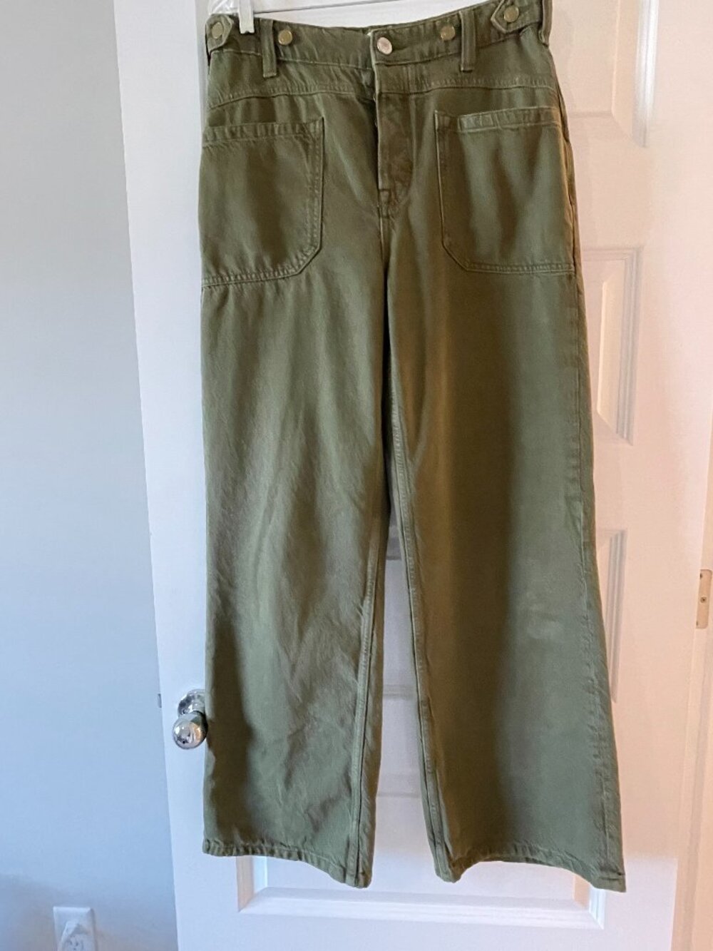 NWOT We The Free Free People Palmer Wide Leg Jeans Olive 27